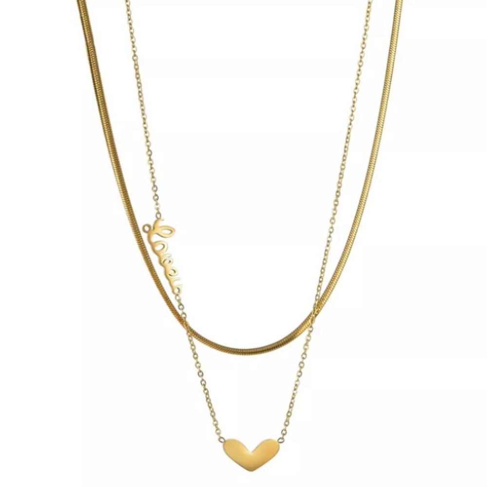 Unique & Lovely Gold Love Multilayer Necklace Accessory Jewelry